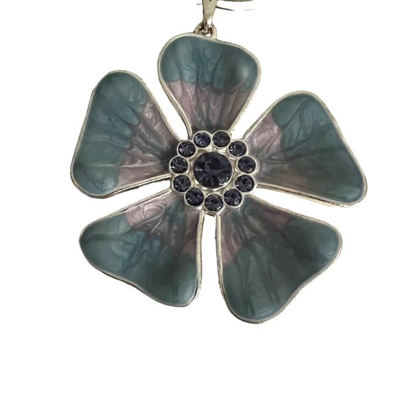 Kenneth Cole Jewelry - VTG Kenneth Cole Silver Tone 3 Strand Beaded Necklace with Pearlescent Enamel